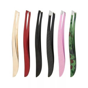 Juego de Pinzas para Cejas de Primera Calidad con Tijeras para Cutículas, Color Negro Mate, 5 Piezas, Se Acepta Logotipo Personalizado - Product Image 4