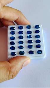 Hecho a mano con certificación IGI, zafiro azul, corte ovalado Natural, tratado térmicamente, 25,92 Cts, piedras preciosas sueltas, fabricación de joyas a granel - Product Image 4