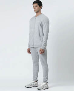 Vente en gros d'ensemble de survêtements de gym vierges, logo personnalisé pour hommes, survêtement en coton respirant lourd et à bas prix - Product Image 4