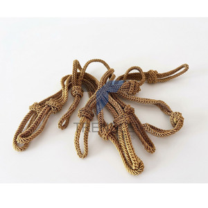 Cordón Metálico Dorado de Doble Trenzado, 16 Hilos, Cordones de Lujo para Prendas, Alta Tenacidad, Hecho a Mano, Ecológico, con Remate de Hilo Metálico - Product Image 4