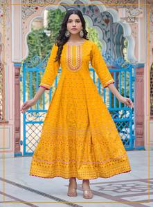 Costume Salwar Kameez en rayonne lourde nouvellement lancé pour femmes pour adultes - Product Image 3