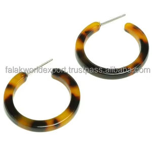 Conjuntos de joyería de moda al por mayor para damas, elegantes pendientes de cuerno de búfalo, pendientes de cuerno de vaca a bajo precio de FWE - Product Image 6
