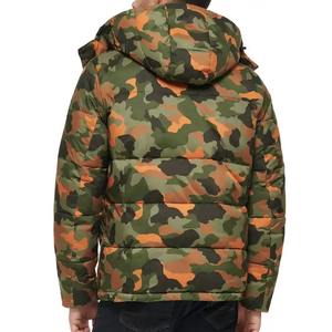 Veste en duvet matelassée personnalisée de la meilleure qualité pour hommes Manteau d'hiver brillant avec col montant Style promotionnel à la mode - Product Image 2