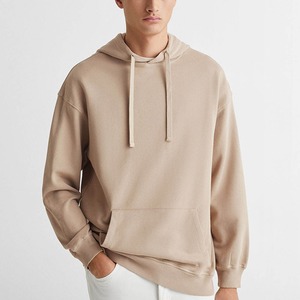 Sudadera con capucha de algodón 100% de primera calidad para hombre, ropa de calle de gran tamaño de lana de invierno de peso pesado, Sudadera con capucha teñida lisa con logotipo personalizado - Product Image 2