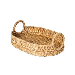 Venta al por mayor 100% cestas de almacenamiento de jacinto de agua hechas a mano color personalizado decoración del hogar sostenible artesanías hechas a mano - Product Image 1