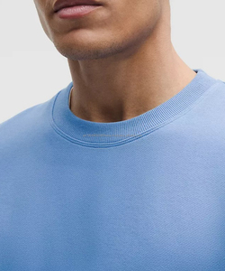 Sweat-shirt à col rond avec logo personnalisé en coton molletonné épais Fabricant OEMODM Poignets côtelés Approvisionnement en gros en vrac - Product Image 4