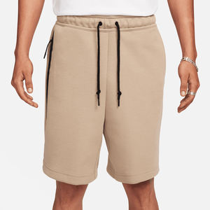 Pantalones Cortos Deportivos Casuales de Felpa Técnica Beige Ecológicos para Hombre, Hasta la Rodilla, con Cordón, Personalización con Logotipo, Teñido Liso - Product Image 1