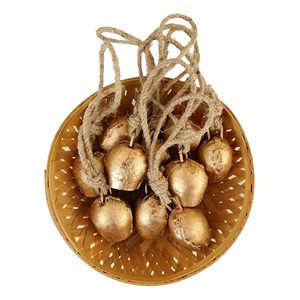 Campana Colgante de Metal de Navidad Rústica Vintage, Juego de 10 Campanas Colgantes Decorativas para Ventana de Hogar y Oficina, Artículo Decorativo de Navidad - Product Image 1