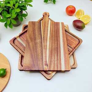 Plato de cena de madera ecológico con bandeja de bambú para servir comidas familiares y ocasiones especiales Proveedor indio - Product Image 3