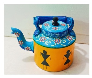 Tetera de metal estilo Jaipuri negra al por mayor, tetera pintada a mano, nuevo diseño con juegos de café y té - Product Image 6