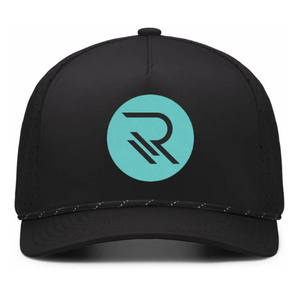 Casquettes de marque de golf personnalisées 5 panneaux Polyester Spandex Chapeaux imperméables pour hommes Casquettes de sport découpées au laser avec corde et logo personnalisé - Product Image 4