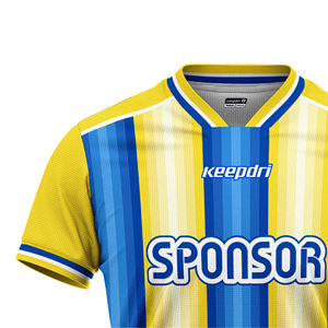 OEM ODM Vêtements de sport, maillots de football personnalisés imprimés par sublimation, ensembles de maillots de football respirants, sans couture, extensibles dans les quatre sens, séchage rapide, motif 3D - Product Image 2