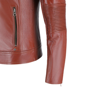 เสื้อแจ็กเก็ตหนังแท้สำหรับผู้หญิง, เสื้อแจ็กเก็ตหนังสีดำสำหรับใส่ในฤดูใบไม้ร่วงใหม่ - Product Image 6