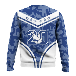 Felpa girocollo blu Zeta Phi Beta da donna, con ricamo Sorority Greek 1920 - Product Image 2