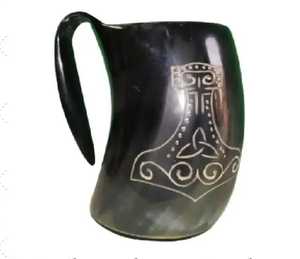 Cuerno vikingo para beber hecho a mano auténtico para ceremonias nórdicas, ocasiones especiales y eventos de fiesta para entusiastas - Product Image 3