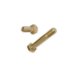 Indian Manufacturer's Nickel-Plated Brass <b>Fasteners</b> Hex Bolt to DIN Standard Specification - Product Image 3