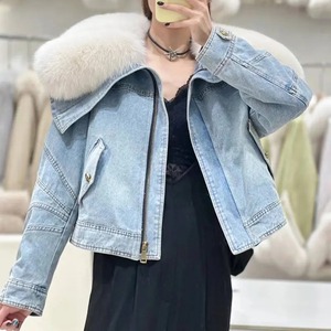 Chaqueta vaquera con borde personalizado de calidad para hombre y mujer, diseño elegante, bolsillo con cremallera frontal Vertical, fábrica, estilo callejero Hip Hop, algodón teñido - Product Image 4