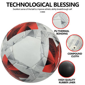Balón de fútbol sin costuras al por mayor tamaño 5 partido oficial nuevo balón de fútbol de cuero sintético para balones de fútbol - Product Image 5