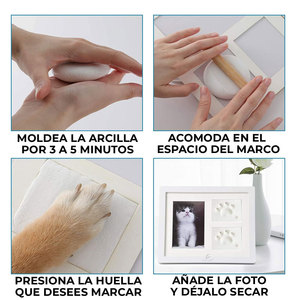 Cornice portafoto A4 per impronte di mani e piedi di neonati e animali domestici, materiale decorativo personalizzabile in MDF, plastica e vetro, senza cottura, per regali - Product Image 4