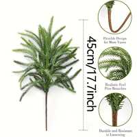 Branche de pin artificielle, aiguilles de pin Norfolk, guirlande verte artificielle, décoration de fête flexible pour la maison, vase, décoration de table