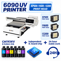 Imprimante UV à plat industrielle 6090 avec caméra CCD I1600 I3200 pour l'impression personnalisée sur acrylique, bois, coques de téléphone, TPU, étiquettes en cristal