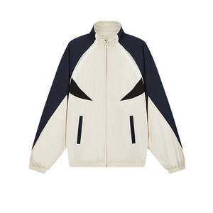 ชุดกีฬาสองชิ้นของผู้ชายชุดวอร์มผ้าไนลอนพิมพ์ลายมีซิปเสื้อกันลมสำหรับฤดูหนาว - Product Image 6