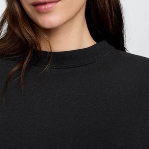 Design personnalisé dames sweat-shirt surdimensionné pour l'automne hiver confortable tissu polaire coupe ample col rond pull haut - Product Image 4