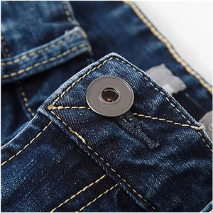 Pantalones Cortos de Lona Vaquera de Alta Calidad, Pantalones Casuales de Cintura Alta, Jeans Azules, Cintura Elástica con Cordón, Secado Rápido para Hombre, 180g Digital - Product Image 4