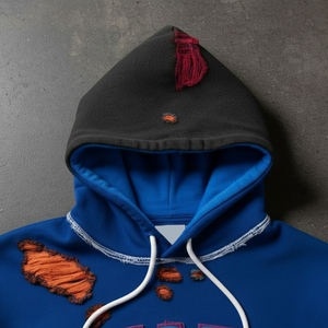 Sweat-shirts pour hommes en coton 100% personnalisés, lourds, avec broderie délavée, effet délavé à l'acide, sweat-shirt délavé pour hommes - Product Image 3