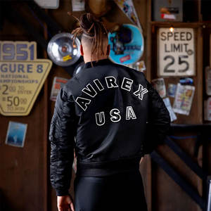 แจ็คเก็ตหนังแท้ Avirex สำหรับผู้ชายแจ็คเก็ตหนังแท้มีให้เลือกทุกสี2025ขายส่ง - Product Image 4