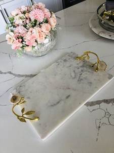 Stylish Marble Tray Luxury Decorative Serving Platter for Kitchen Dining Table Vanity Organizer Elegant Centerpiece Gift - Product Image 4