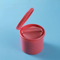 Pot cosmétique en plastique PP avec couvercle rabattable pot de crème vide rechargeable pour beurre corporel tampon de toner masque conteneur de stockage de bouffée