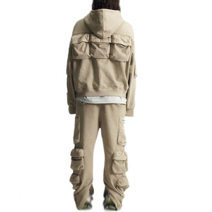 Ensemble Cargo Hiver Homme Y2K Personnalisé OEM, Imprimé, à Capuche, en Polyester/Coton Délavé à l'Acide, Mi-Épais, Respirant, Grandes Tailles - Product Image 6