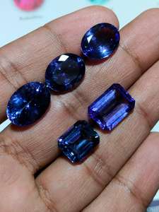 พลอย tanzanite AAA พลอยเจียระไนแบบเหลี่ยมเพชรพลอยหลวมทำเป็นรูปทรงผสมขนาด2-20มม. 200CT ละเอียด - Product Image 3