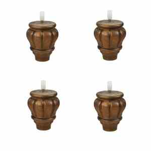 Modern Style Brown Bun Feet Tough Strong Tough Strong Replacement Furniture Legs for Kitchen & <b>Sofa</b> Wooden Table Dining Chair - Product Image 4