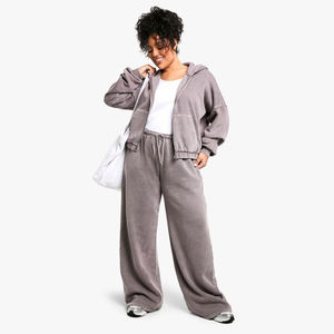 Nardon Apparel Custom Jacket Streetwear <b>Women's</b> Cropped Zipper <b>Hoodie</b> Fashion Blank Plain Hoodies <b>Women</b> Coat <b>Grey</b> <b>Zip</b> up <b>Hoodie</b> - Product Image 4