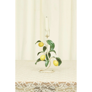 Candelabro de Metal con Forma de Planta de Fresa, Hojas Verdes, Bayas Rojas, Flor Blanca, Base de Metal Duradera, Decoración para el Hogar - Product Image 5