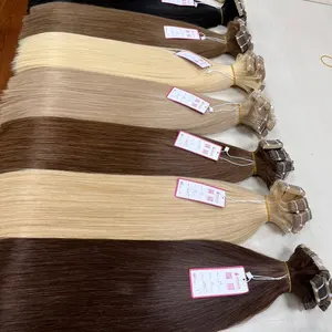 Prezzo di fabbrica nastro cambogiano grezzo nelle estensioni dei capelli tutti i colori dall'ombra naturale alla nave bionda DHL UPS FEDEX