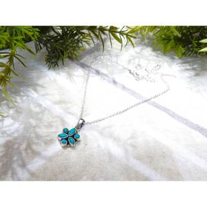 Collar de turquesa, Plata de Ley 925 con joyería de piedras preciosas de platino hecha a mano para mujer, regalo perfecto para el momento de la semana, para el día de la mujer - Product Image 3