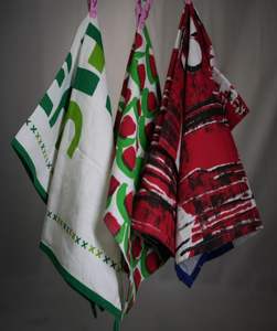 100% Cotton <b>Kitchen</b> Tea <b>Towel</b> Floral Pattern Quick-Dry Hypoallergenic Eco-Friendly Disposable Square Printed <b>Hand</b> Wash Care - Product Image 2