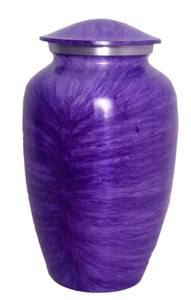 Urna de cremación de aluminio pintada en color azul para cenizas de adultos humanos, cenizas de cremación conmemorativas, suministros funerarios - Product Image 6