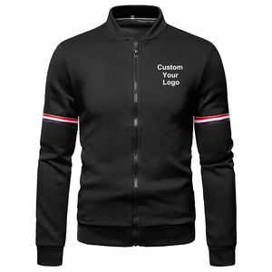 Nuevo estilo personalizado su logotipo chaqueta delgada deportes cremallera chaqueta Casual ropa al aire libre moda hombres otoño Color sólido chaqueta abrigo - Product Image 6