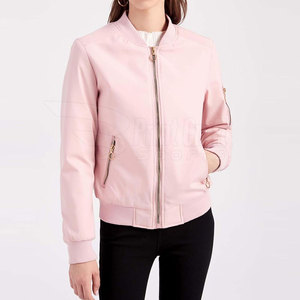 Wholesale Custom Made Long Women's Bomber Jacket New Design Plus Size Winter Waterproof <b>Nylon</b> Lining Knitted <b>Fabric</b> Fur Solid - Product Image 2
