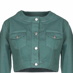 Nouvelle Arrivée Veste en Jean Décontractée Tendance pour Femme Grande Taille avec Boutons Rembourrée en Coton Respirante en Jean Uni pour l'Automne - Product Image 4