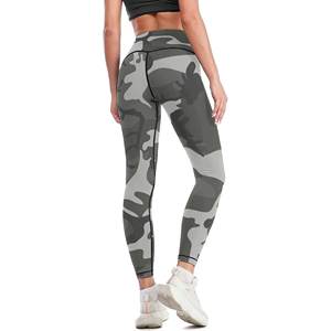 Pantalones de yoga con estampado de camuflaje XL para mujer, cintura alta, LICRA ligero, secado rápido, de barriga y levantamiento de glúteos Control, mallas sólidas para gimnasio - Product Image 4