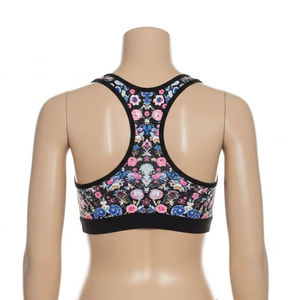 Top Deportivo Corto Sin Costuras de Spandex y Nailon con Estampado por Transferencia de Calor, Elástico en 4 Direcciones, Absorbe la Humedad, para Gimnasio, Yoga, Correr y Entrenamiento - Product Image 2