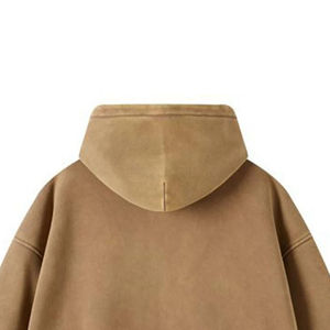 Sweat-shirts pour hommes à la mode, streetwear, surdimensionnés, imprimés numériques avec strass, fermeture éclair, effet délavé à l'acide, fermeture éclair - Product Image 5