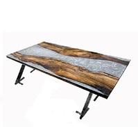 Table basse en bois au Design moderne avec Table de couloir en époxy pour la maison, le bureau, la chambre à coucher, le salon, le Restaurant, l'hôtel
