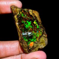 Opale naturelle Welo authentique arc-en-ciel, pierre brute de qualité A.A.A, certifiée IGI, pendentif cadeau pour Noël, Zubeda Gems