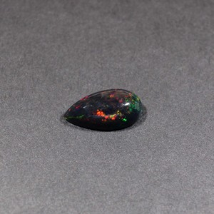 Ópalo negro natural de 16x11 mm, cabujón en forma de pera, 4.95 quilates, piedra preciosa suelta para la fabricación de joyas. - Product Image 3